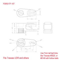 Arm, servo, 17F-15T 
