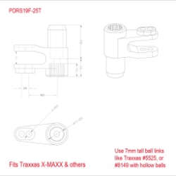 Arm, servo, 19F-25T 