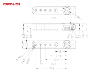 Arm, servo, 32-25T (1-1/4") 